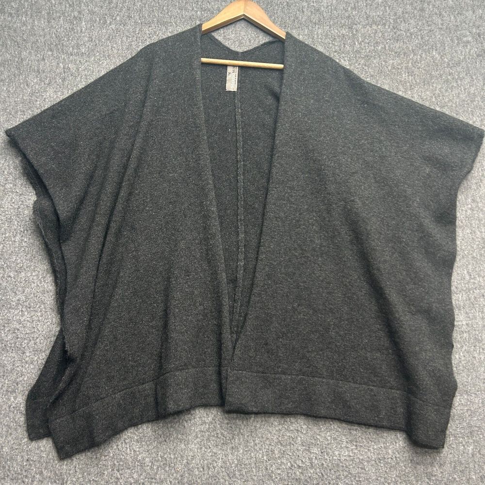 Merino‎ Mink New Zealand Shawl Wrap Sweater Women One Size Gray